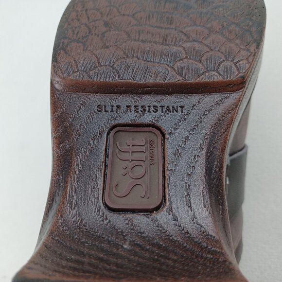 SOFFT Berit Chunky Heel Leather Clogs - Picture 13 of 16